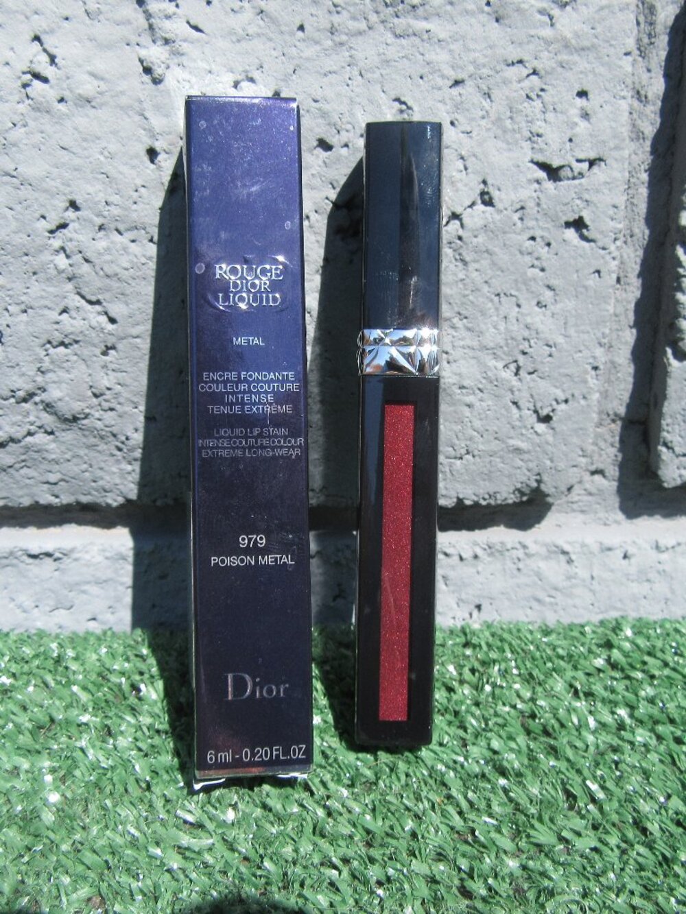 Brand New Christian Dior Rouge Liquid Lip Stain 979 Poison Metal .20 fl oz